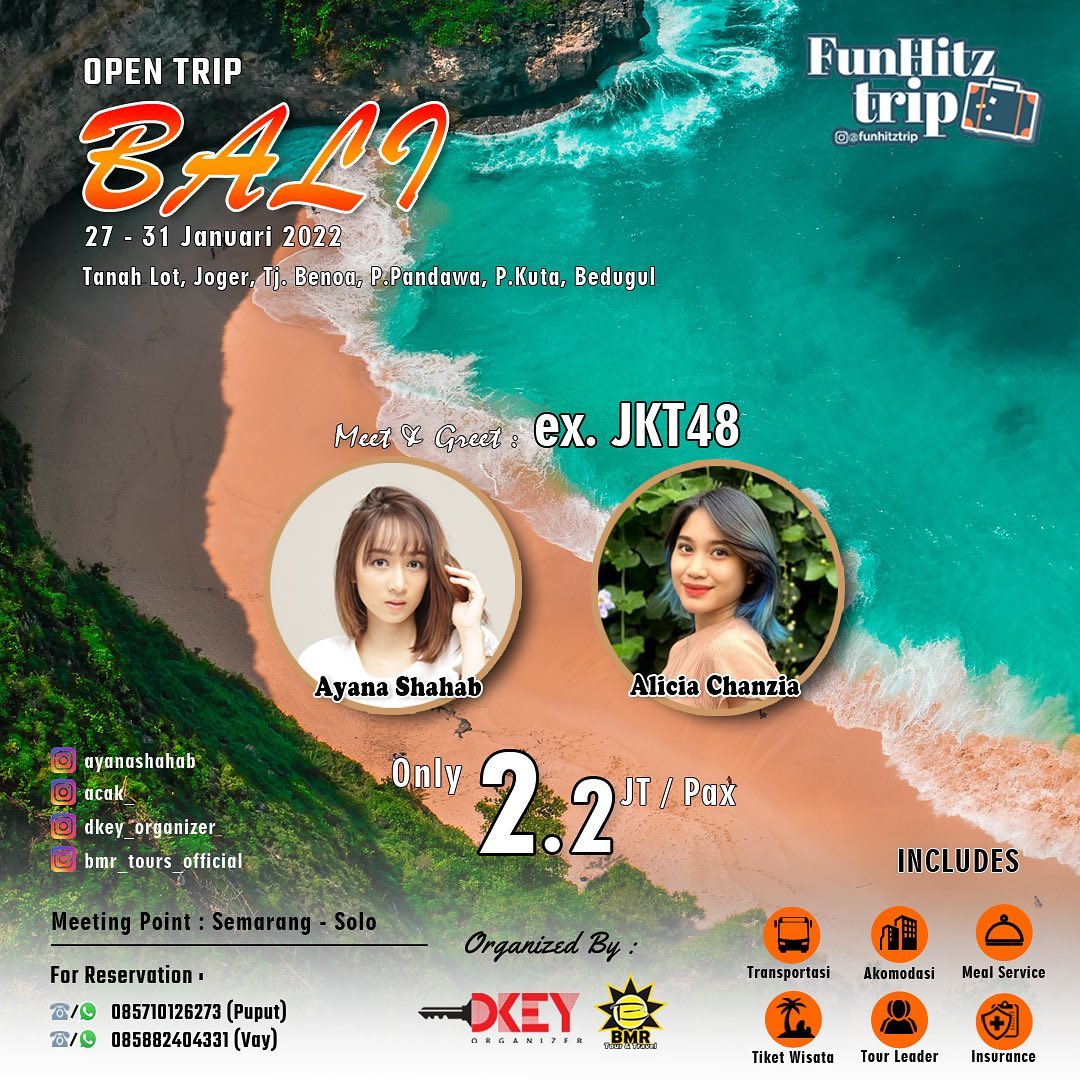 Achanation_INA's tweet photo. *Iklan Layanan Masyarakat*

Ada yang kangen sama bu boss @ayanashb0306 ??
Ada kesempatan untuk bisa liburan bareng bu boss nih, cek info detail nya di foto ya 🙂🙂
Kapan lagi bisa liburan bareng bu boss kan? Bareng juga sama mbak @acakacakan 
Grab it fast, ini terbatas soalnya 👍 https://t.co/zqNDwa9itJ