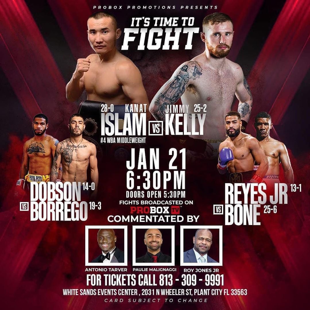 BatmanBoxing's tweet photo. Kanat Islam will return at Jan 21 in fight against Jummy Kelly #IslamKelly https://t.co/4k8StVjwev