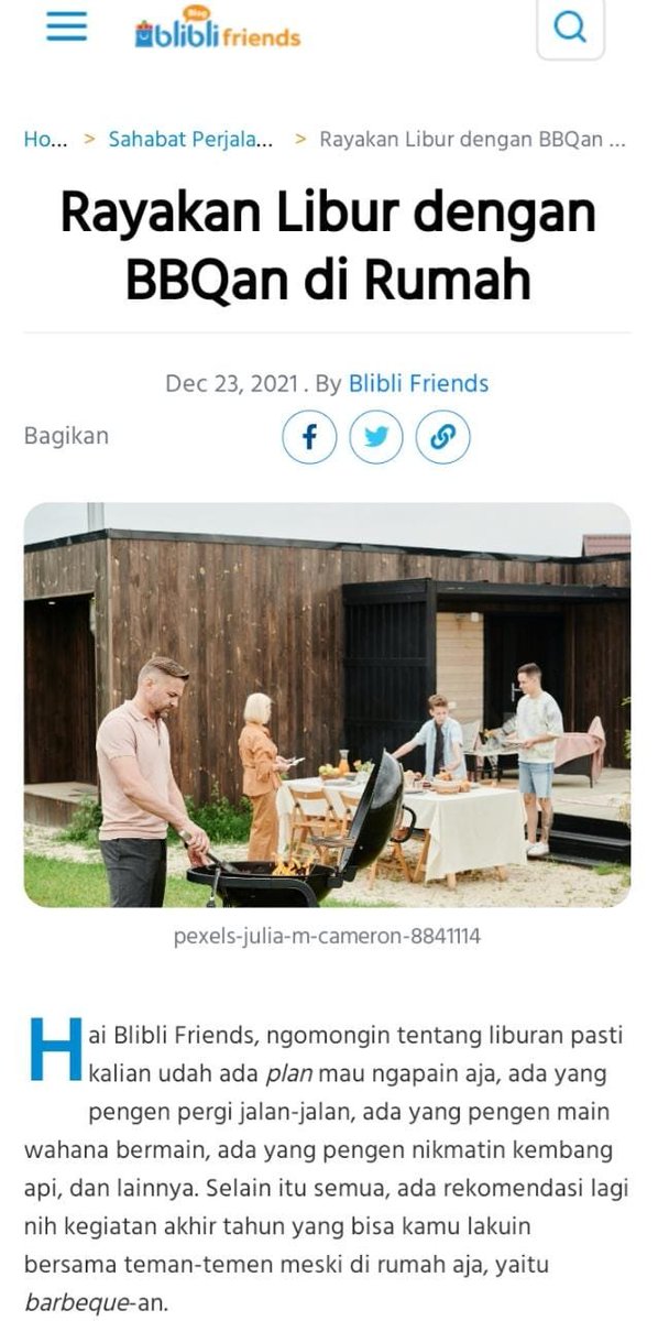 bliblidotcom's tweet photo. Taun baruan gak afdol kalo gak BBQan!
Bingung perlu siapin apa aja? Baca aja di: https://t.co/e8wxaZBQ3b #BlogBlibliFriends https://t.co/cPE7FBO9fJ