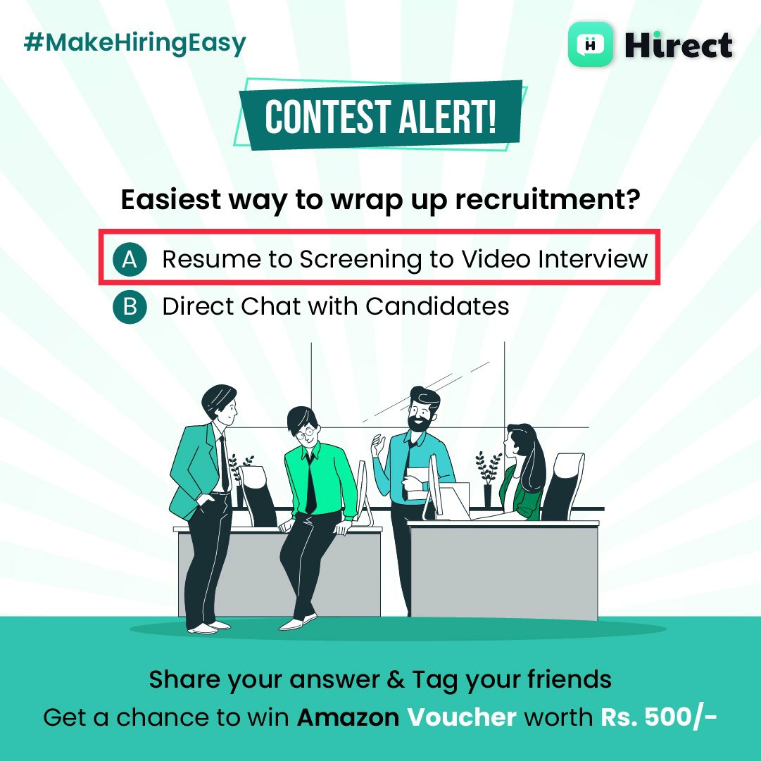 vishalmalavya's tweet photo. @hirect_india (A) Resume to Screening to video interview.
#MakeHiringEasy
@hirect_india
Following on all platforms ✅
Tagging:
@mysterioussu
@Sheetal155
@27_vins https://t.co/9D3h0VMmPf
