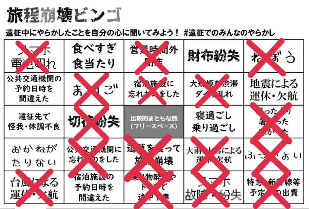 @Nauti_st #旅程崩壊ビンゴ 
NHKの警備員さんに渋公どこですかと聞く垢はこちらです。 