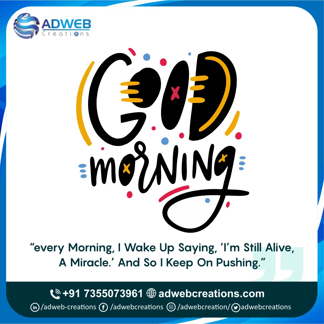 AdwebCreations's tweet photo. Every Morning start a new page in your story make it a great one today. Good Morning ☀️

#goodmorning #love #instagood #goodvibes #instagram #morning #photography #like #photooftheday #nature #follow #buongiorno #breakfast #beautiful #picoftheday #bomdia #happy #coffee #life https://t.co/Z1kp0ZMncw