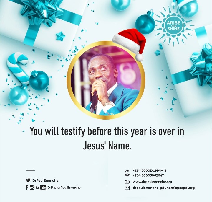 drpaulenenche's tweet image. You will testify before this year is over in Jesus' Name. #AriseAndShine #DrPastorPaulEnenche