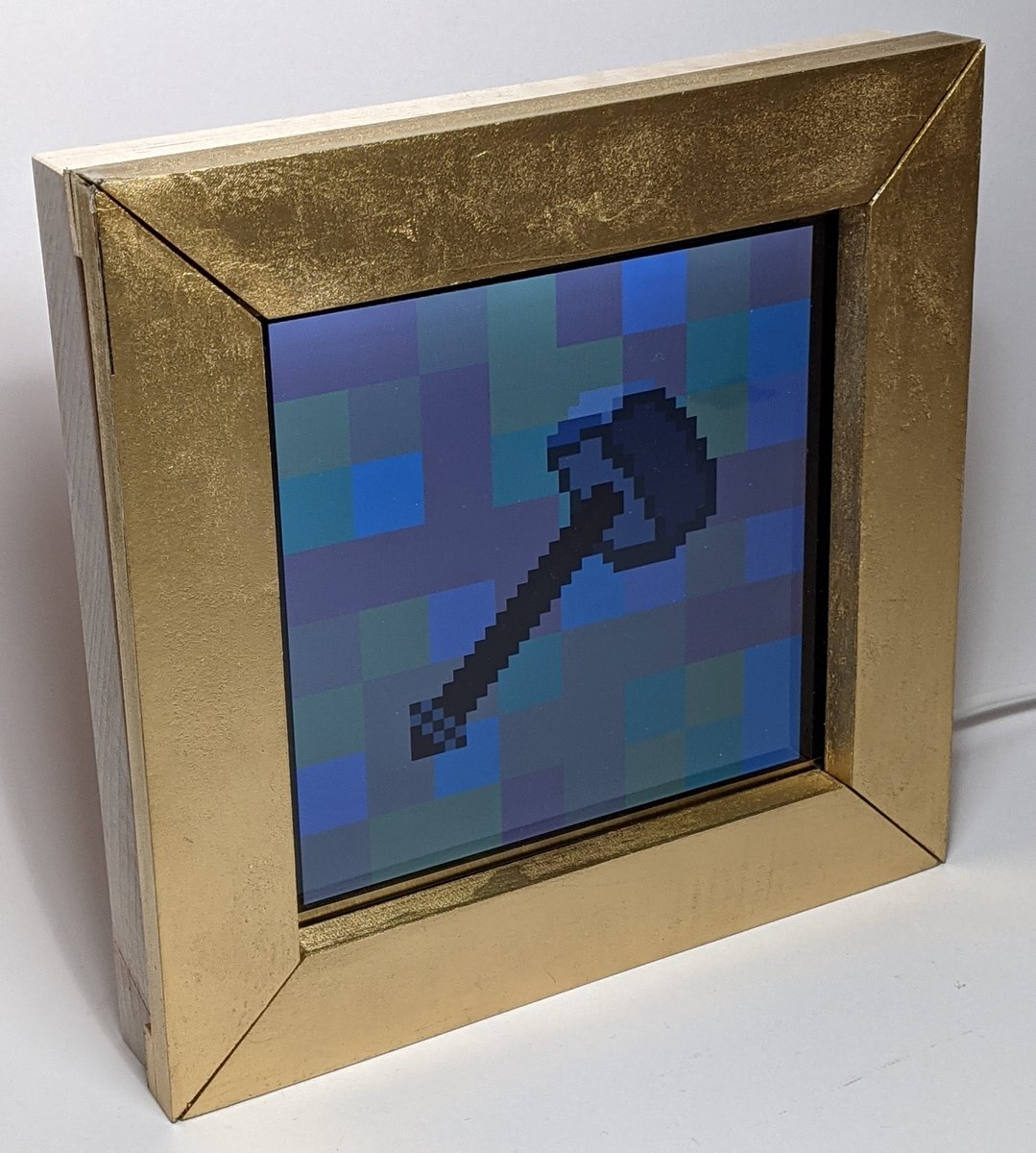 uniforge's tweet photo. These 7 Golden #NFTs impart something special to the winners. One of us at Uniforge still likes hardware... The winners of the #GoldenTicket will get an #irl 3D frame. See the prototype below.

#Solsets #SolanaNFT #NFT #NFTCommunity https://t.co/lRiEcQZQxn