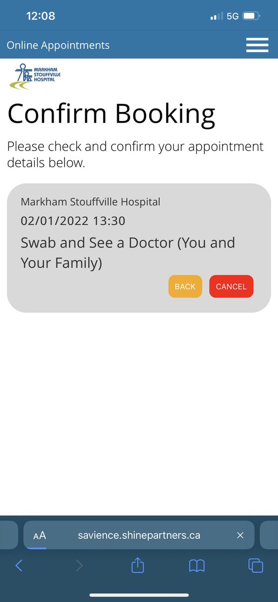 Marakbai's tweet photo. @MSHospital what a joke this booking site is.  Wasting my time at midnight #CovidTesting @YorkRegionGovt @ONgov https://t.co/cNdWg7kN7L