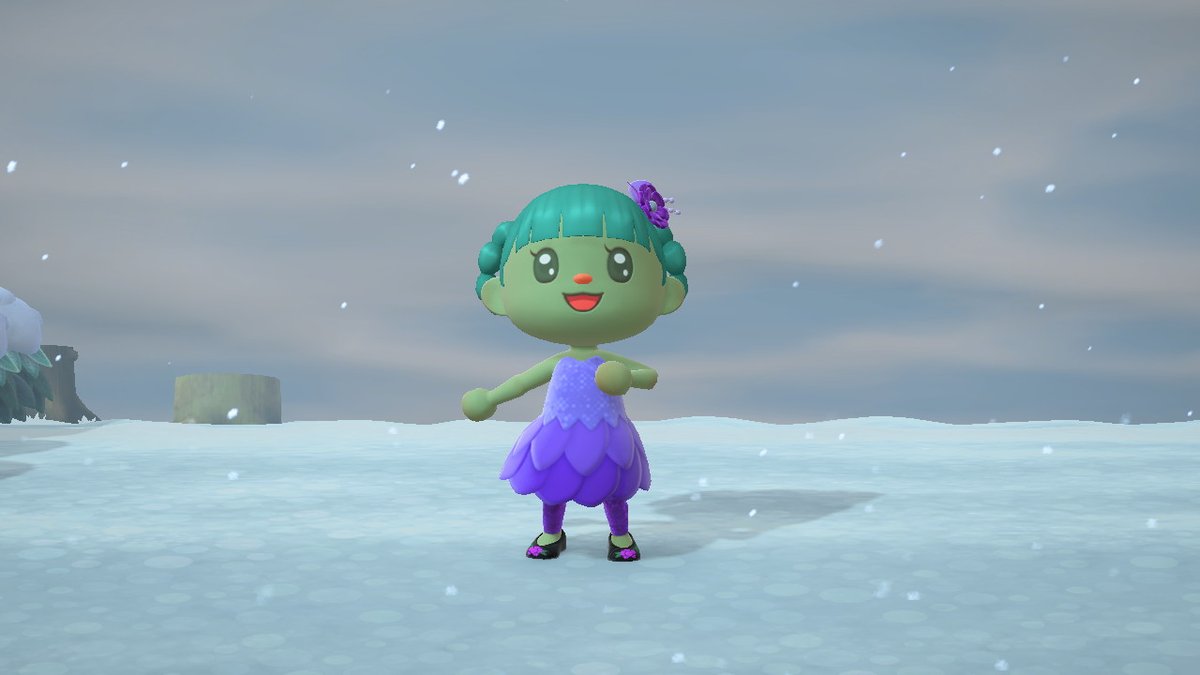CoriHull's tweet photo. Double dose today, because Label was visiting--and so despite the snow, poor Corios ended up running around in a fairy dress.
#AnimalCrossing #ACNH #ACOOTD https://t.co/TI3Yg8Cw34