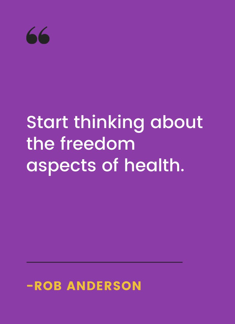 Getting healthy doesn’t need to be a burden. It’s actually an opportunity for you to experience freedom.