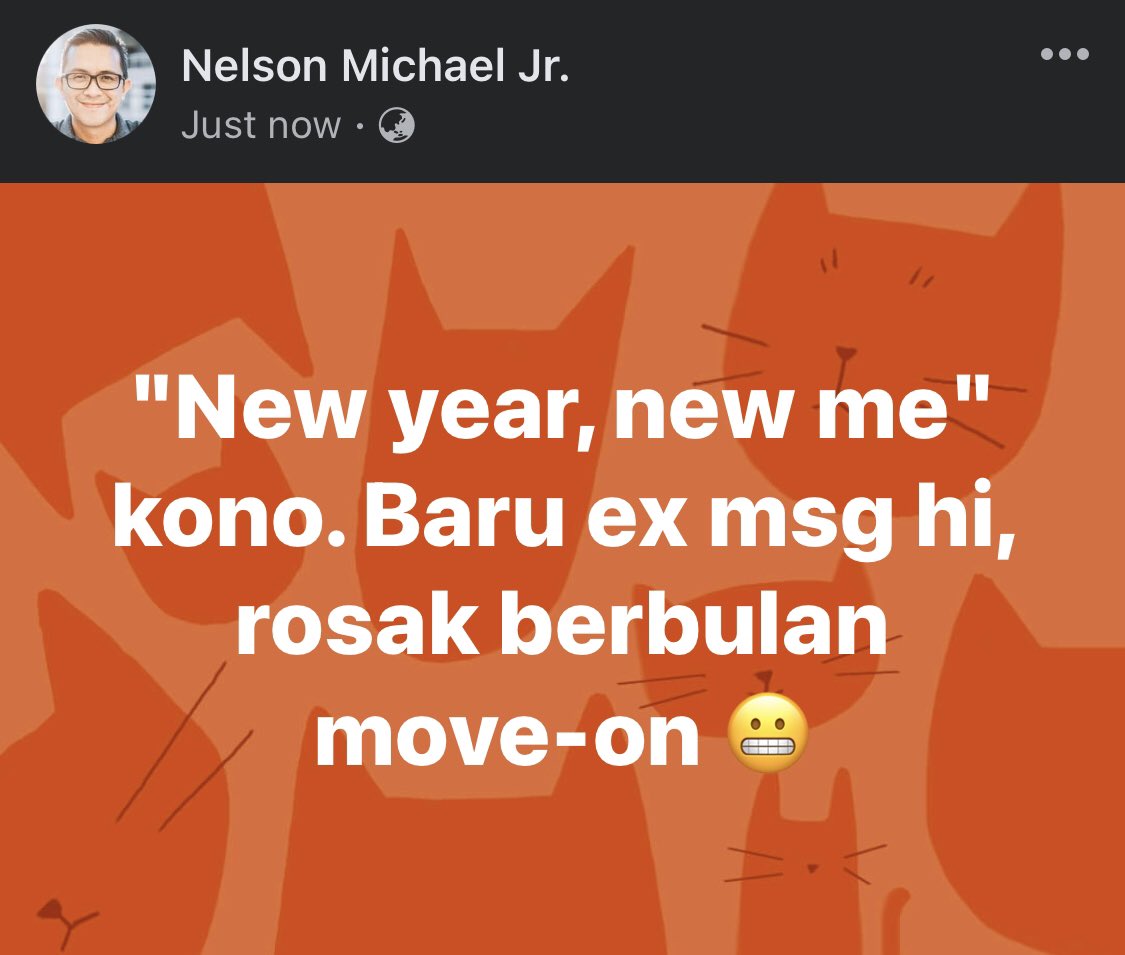 nelsonmichaeljr's tweet photo. Masih lagi ka orang 'new year, new me' zaman sekarang? 😬 https://t.co/JDOHZBHnM1