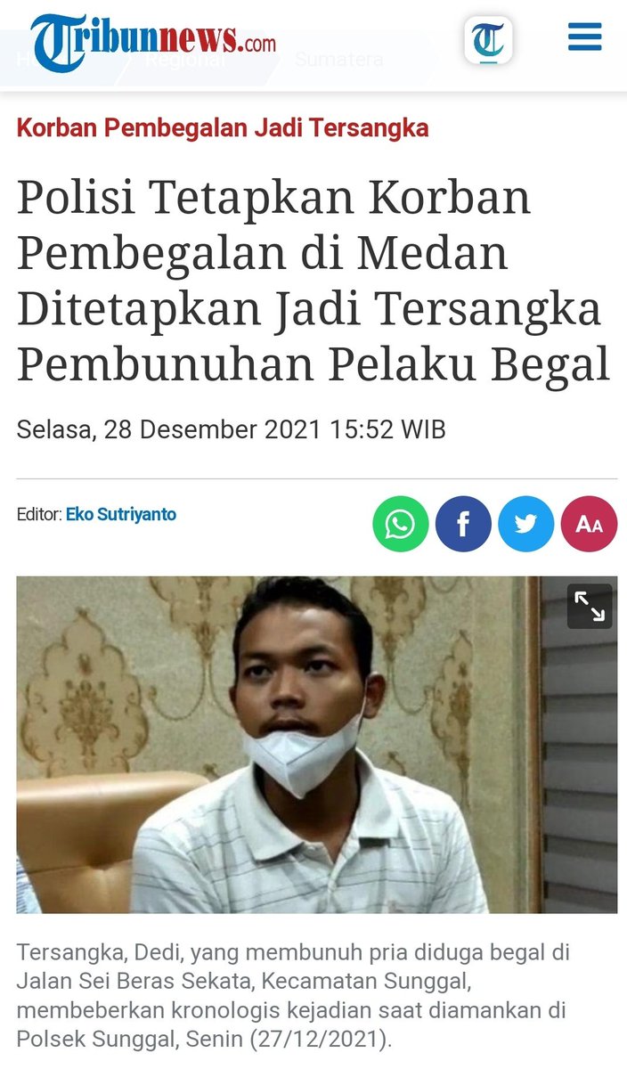 SeputarTetangga's tweet photo. Tolong ya si Dedi ini dibantu, jangan sampe dia masuk ke penjara.

Buat keluarga begal, sekali lagi nih ya, Profesi BEGAL, MALING, dan RAMPOK  itu profesi yg resikonya sangat amat besar.

Jangan sampai anda menuntut orang yg dibegal oleh keluarga anda itu. https://t.co/eWOK3NPjtQ