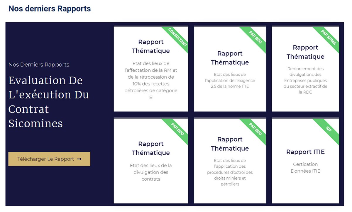 Vous pouvez téléchargez nos différents rapports thématiques sur itierdc.net #transparence #Mining #oilandgas #RDC