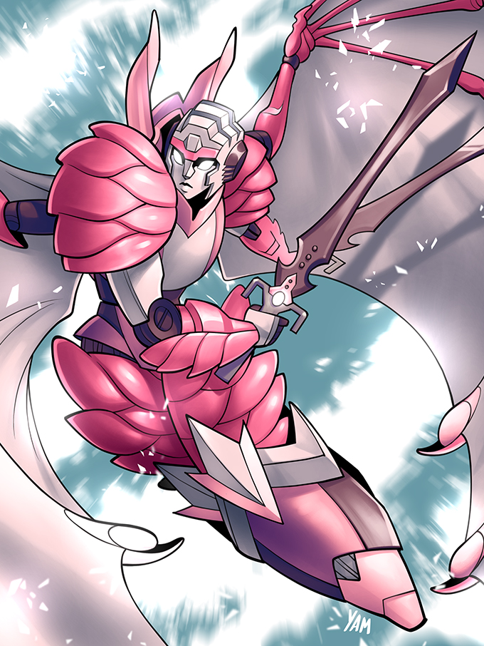 YamDraws's tweet photo. Private commission for @bethos42 of her dragon!Arcee concept. #Transformers #Maccadam https://t.co/whsZV2XfqO