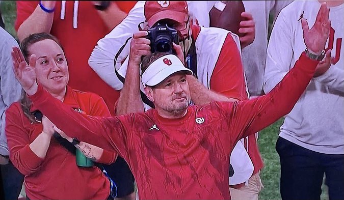 As it shOUld be, father and son. One last victory for Big Game Bob!!  Thank you Coach!!  O-U!!  BOOMER!!