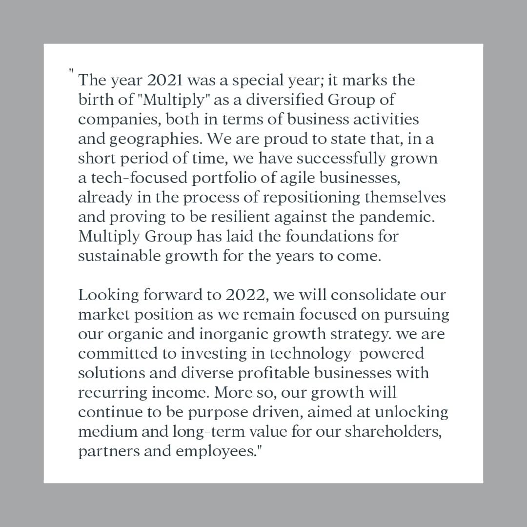 2pointzerogroup's tweet photo. Reflecting on a special year with an optimistic outlook toward 2022, our chairman, André Sayegh, shares his end-of-year message to all stakeholders.
#MultiplyGroup #Growth #2022 https://t.co/sx0I13snt7