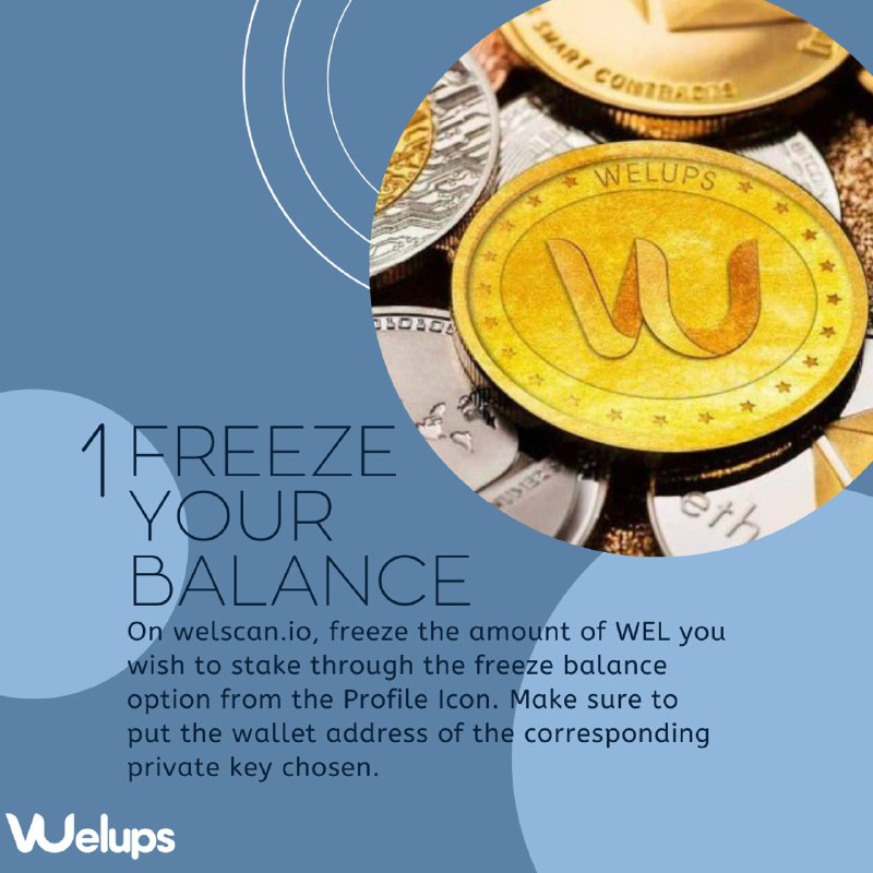 WelupsA's tweet photo. Follow these steps to earn more WEL.
FREEZE, VOTE and then WITHDRAW on https://t.co/dWIoTy7ohH. 

#WEL to the moon
#WELUPS https://t.co/GYJKe0tI8J
#Listing on 3 international Exchanges - LBank, Latoken &amp; https://t.co/8RrcVo7WeY. https://t.co/KyxVGBIPCs