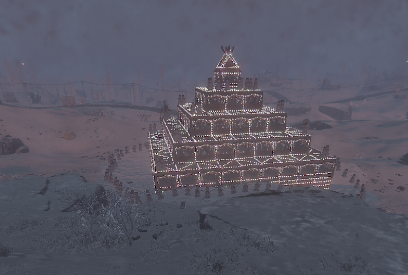 powerhausgg's tweet image. Merry #Rustmas from #POWERHAUS! Our Christmas Tree Base is still up and strong on Spoonkid 2x Quad Server, come check it out! Grid R15.  Next wipe we go bigger and better, v2.0 otw! Citles/Scruffy/ET/Gary.vee team. #Rustmas2021