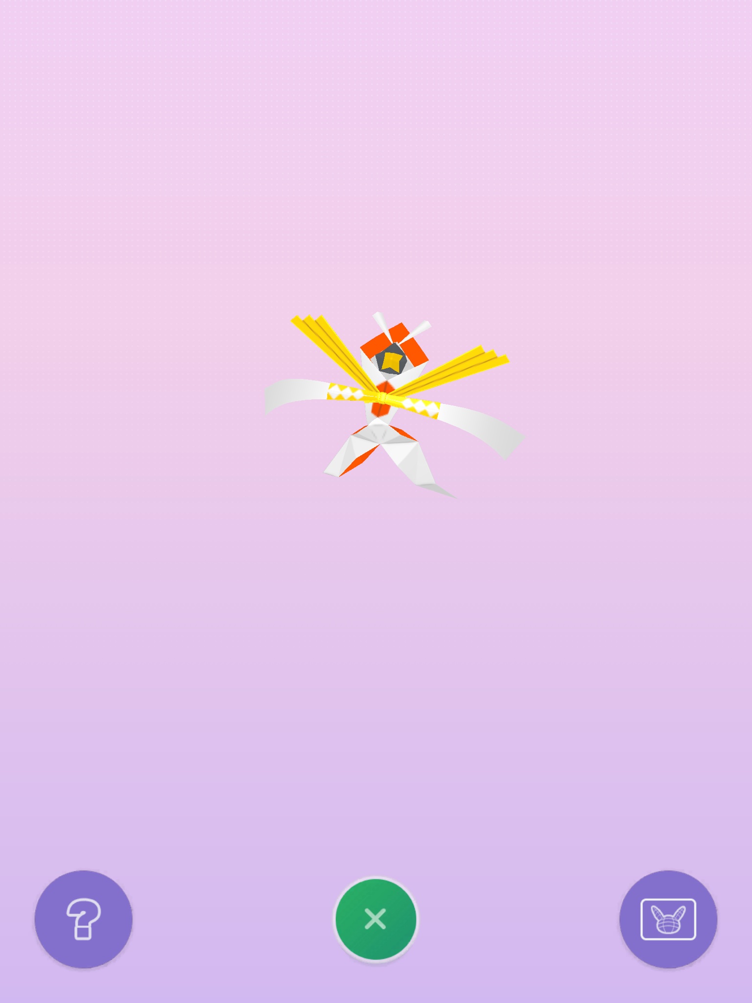 ポケモンハンターz 色キョダイイーブイ お正月という事で ポケモンハンターz のポケモン講座はカミツルギ じゃ 小さく軽い折り紙のようなポケモンじゃが切れ味は抜群じゃ 実は五右衛門の台詞を逆再生しt またつまらぬ解説を斬ってしまった って