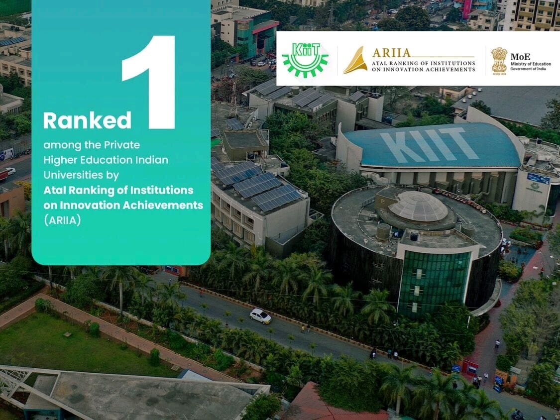BikramKishorRt's tweet photo. We feel proud for the second time #KIIT has been ranked No 1 among the Private Higher Education Indian Universities by Atal Ranking (ARIIA) - 2021, Ministry of Education Government of India.
#KIITTops #KIITImpacts
@achyuta_samanta @KIITUniversity https://t.co/OUfUZLeJ4p