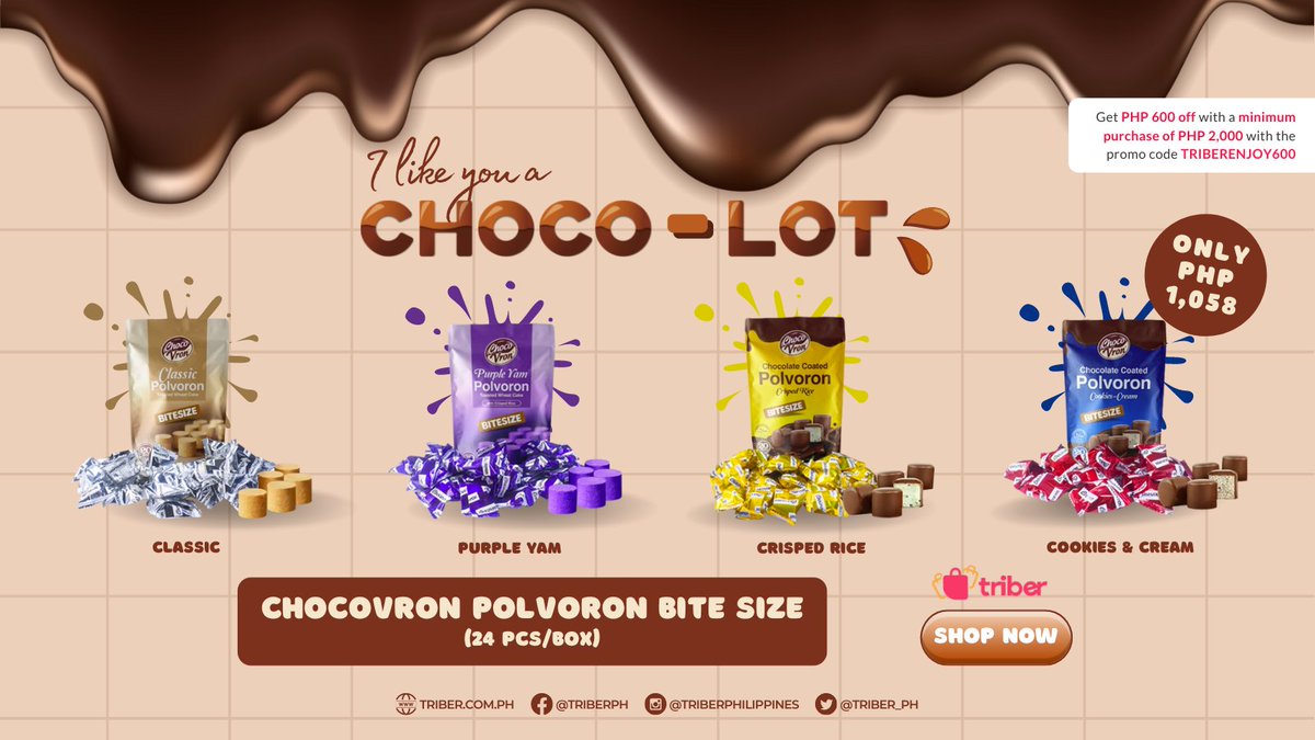 Triber_PH's tweet photo. Grab these Filipino’s all-time favorite snacks, now available in 4 different flavors! 😍

Order now through the Triber app 📲 or click the link below!
https://t.co/ljVq7U5wca https://t.co/da3bqk3GR8