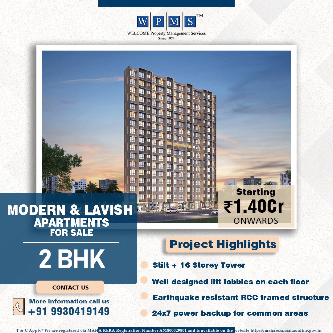 WELCOME_WPMS's tweet photo. REDEFINE LIFE WITH PERFECT BLEND OPULENCE &amp; LEISURE
2BHK SPACIOUS APARTMENT TO REDEFINE YOUR LIFE

📍 Project Location : Tilak Nagar ( Chembur East )

#WPMS #WELCOMEHOMEPROPERTIES #SALE #REALESTATE #BUY #RENT #NEWPROPERTY #MUMBAI #CHEMBUR #BESTPRICE #YOURPROPERTYCONSULTANT https://t.co/1hgx5QtHDa
