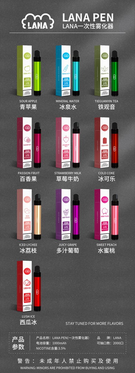 LANAVAPE Top Selling 6ml E-Juice 2000 Puffs Lana PenDisposable Vape Pen  #Lanavape, #lanapod, #lanapods, #lanadisposable,# lana clear pods, #lana  falvors, #lana ejuice, #salt e juice, #lana malaysia,# lana singapore, #lana  wholesale