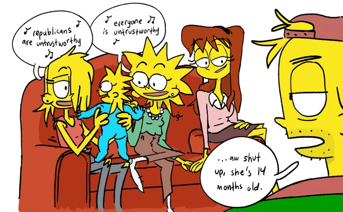 the simpsin sisters (and allison) visit bart 