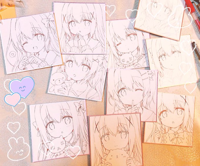 色紙増やし中🖋明日のコミケ準備でばたばただ〜😵💦 https://t.co/CVW7CuCwCN 