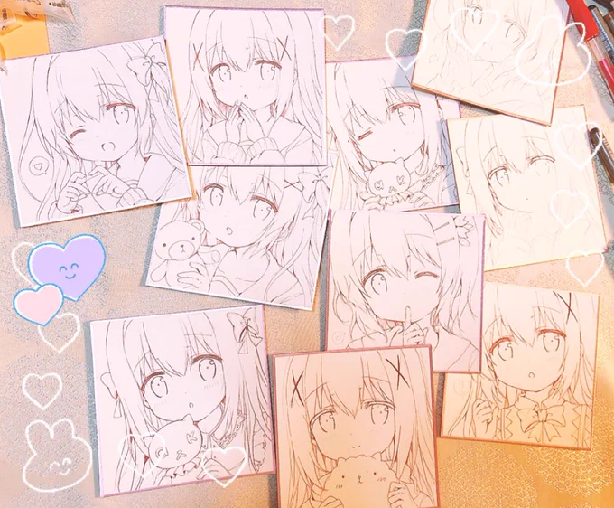 色紙増やし中🖋明日のコミケ準備でばたばただ〜😵💦 https://t.co/CVW7CuCwCN 