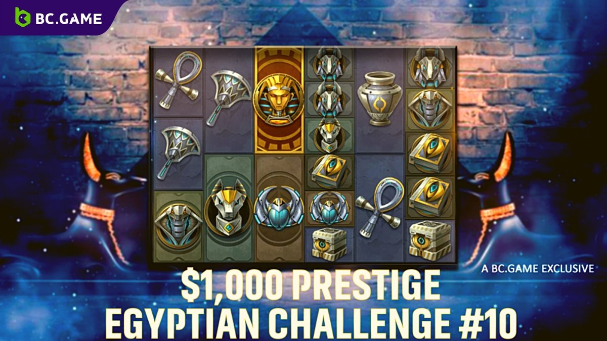 bcgame's tweet photo. 📢$1k Prestige Egyptian Challenge #10

This week marks the start of a new adventure for https://t.co/75wFXK261p, and we're thrilled to announce a new challenge open to all VIP levels with a total prize pool of $1,000.🤩

▶️More Info:  https://t.co/ZzZ8qNOxai

#BCGAMESQUAD #Slot https://t.co/g93667diM6