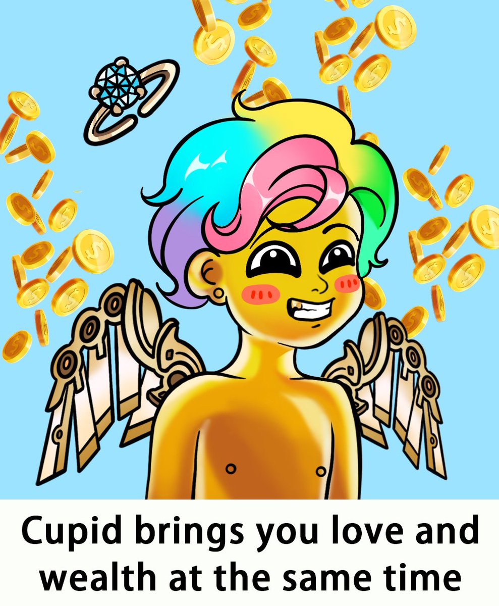 MoniqueNFTGAME's tweet photo. @GalleryEnso https://t.co/9tYqyt1VwO
Does your Cupid NFT wear in clothes? All the Cupid NFT holders are fighting for the limited 2000 airdrops. 
The price for the Cupids with clothes are even more expensive!🤗🤗 https://t.co/EUaDgDMVWo