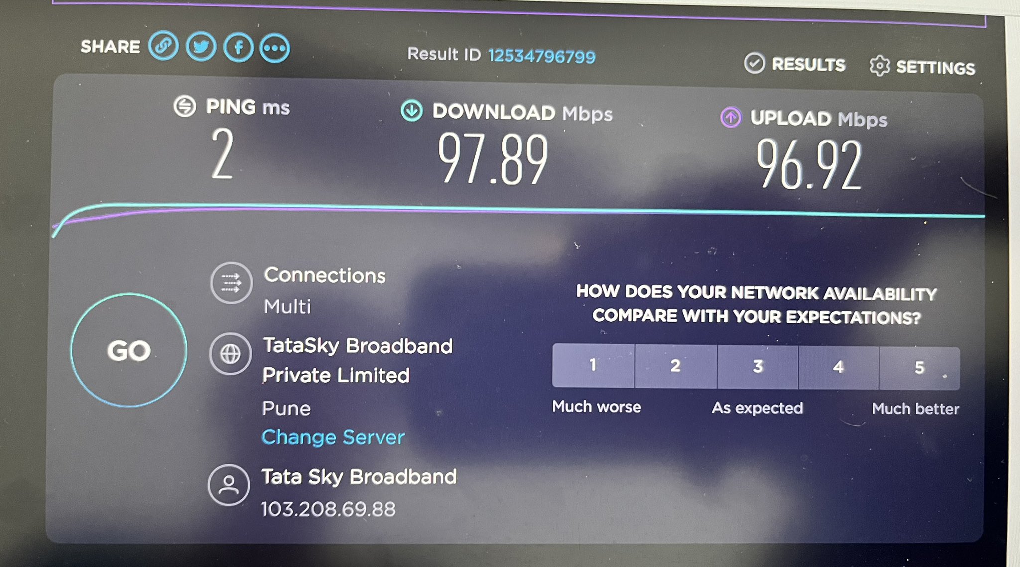 Prathamesh P on X Still speed issue is there getting below 100 mbps for 150 mbps plan even though 1 device is active at a time. Why should I continue your services