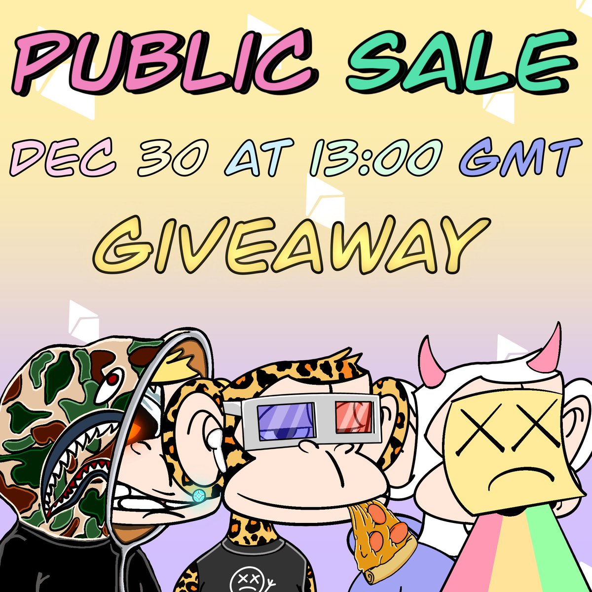 AnbroNFT's tweet photo. 💸 #NFTGiveaway 💸

📢 Introducing @ApekidsCC , 5555 unique pieces 
🎁 To celebrate the PUBLIC SALE AT 30th DEC,  they're giving away 1 #NFT 

To Enter:

1⃣ RT + Tag Friends
2⃣ Join &amp; Say "Hi": https://t.co/9S68AeMXUy

💫 Ends 24HRS

#NFTdrop #NFTgiveaways https://t.co/z1HQNNOTY8