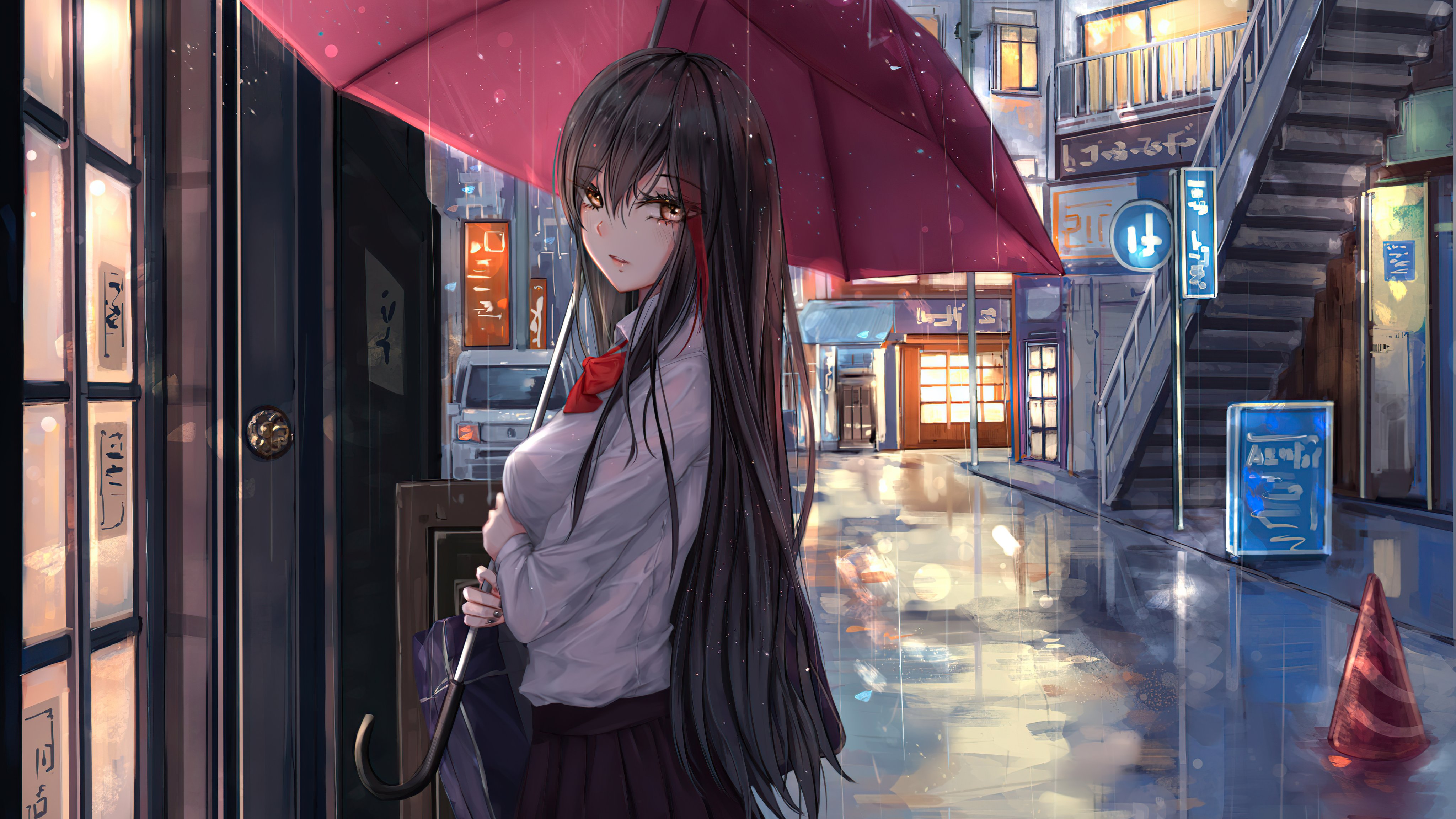 Anime 2024 girl rain