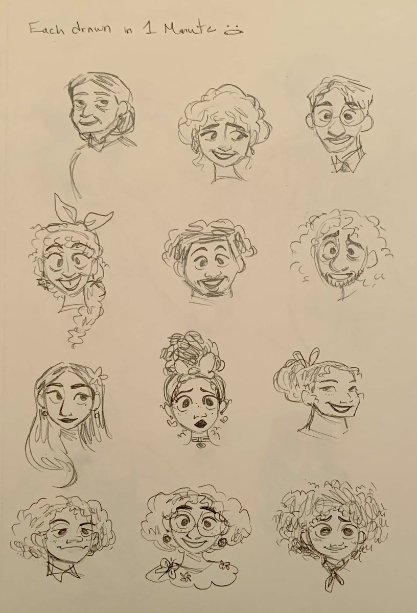 me and my siblings did a challenge where we tried to draw each of the madrigals in 1 minute and uhhh 💀 attempts were definitely made- 