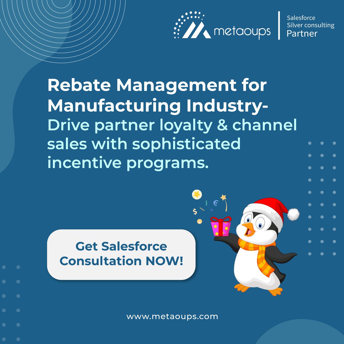 MetaoupsTech's tweet photo. Salesforce’s Rebate Management solution modernizes the rebate management process; helping B2B businesses automate, scale, and leverage AI-driven insights for better and faster decisions. https://t.co/r2G8GgYCFU