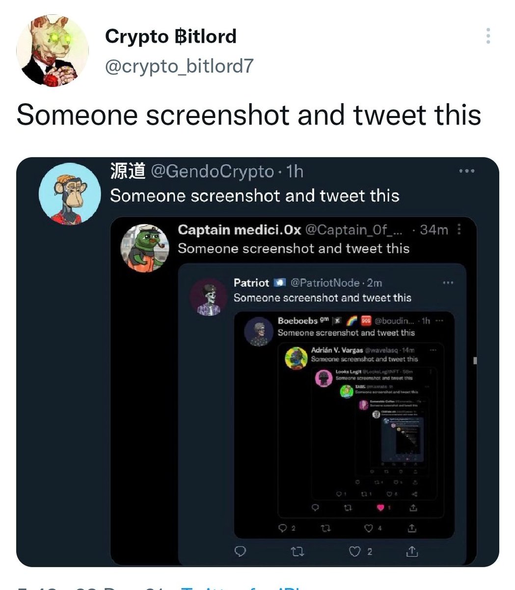 Someone screenshot and tweet this