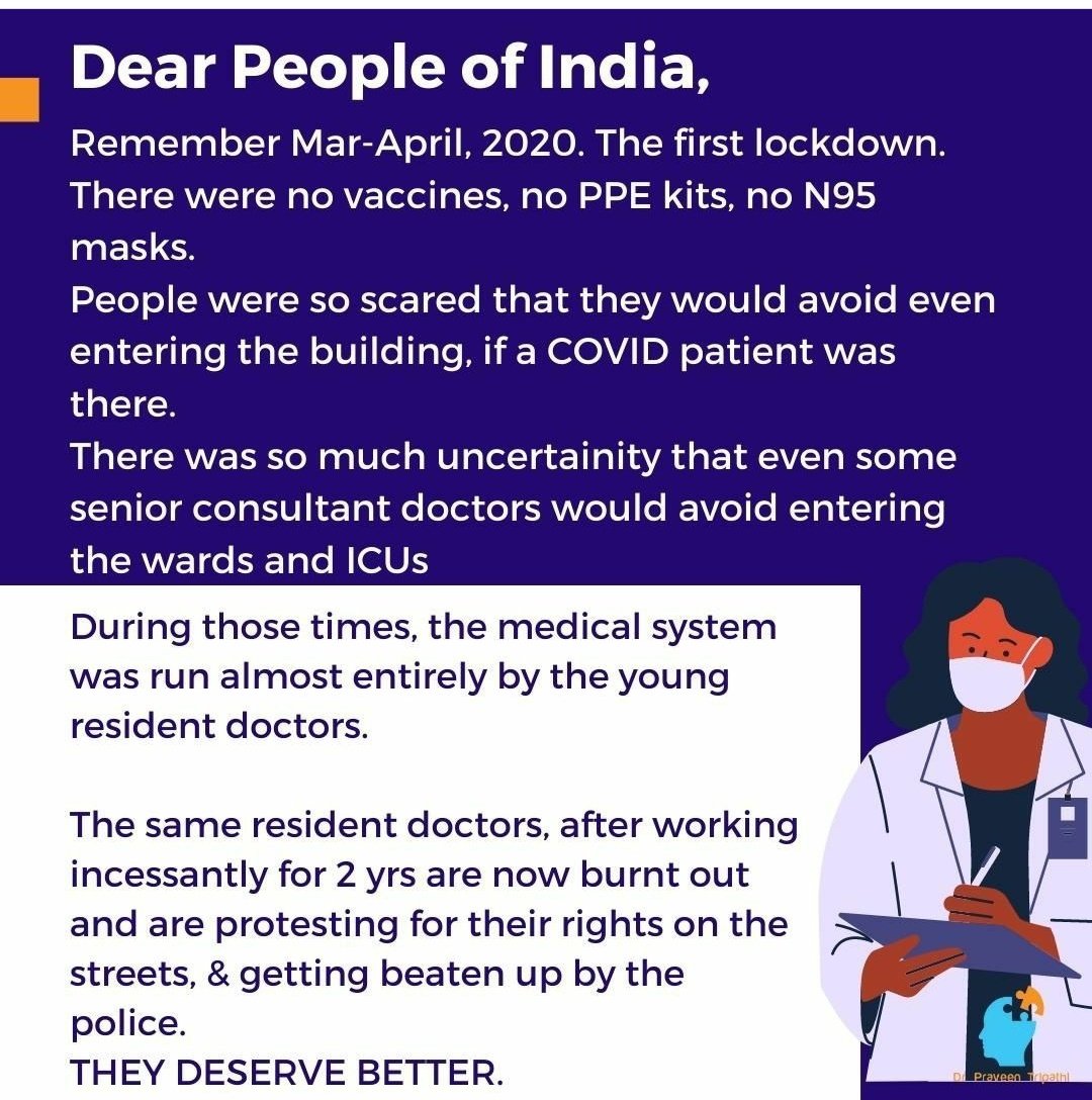 sudhaShenoy1's tweet photo. @ARanganathan72 Courts get almost 90 days vacation plus non working weekends &amp; yearly leaves.
Whereas Resident Doctors dont even have time to have meals &amp; still get blamed for #Doctorsstrike affecting patients life❓
Are there no responsibility for Courts &amp; Govt❓
#NEETPG #neetpgcounselling https://t.co/sqKYnAYaWH