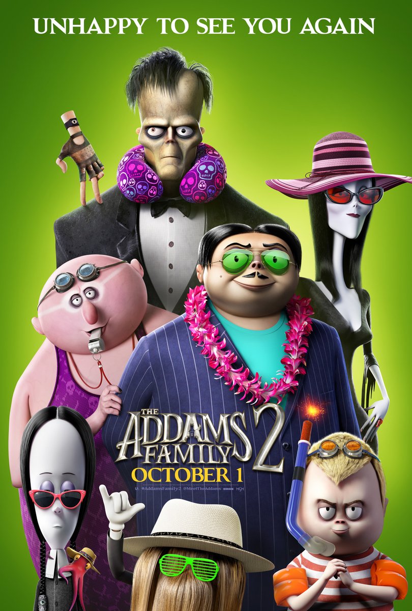 Just watched “The Addams Family 2” on Amazon Prime Video. A mediocre and predictable road movie, with few comedy that works alright. 2.5/5 pendants. 
#TheAddamsFamily #TheAddamsFamily2 #GregTiernan #ConradVernon #WednesdayAddams #CharlesAddams #MGM
