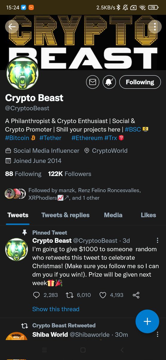 JohnryMahusay's tweet photo. @Shibaworlde @CryptooBeast Done https://t.co/tgLtsnUpxY