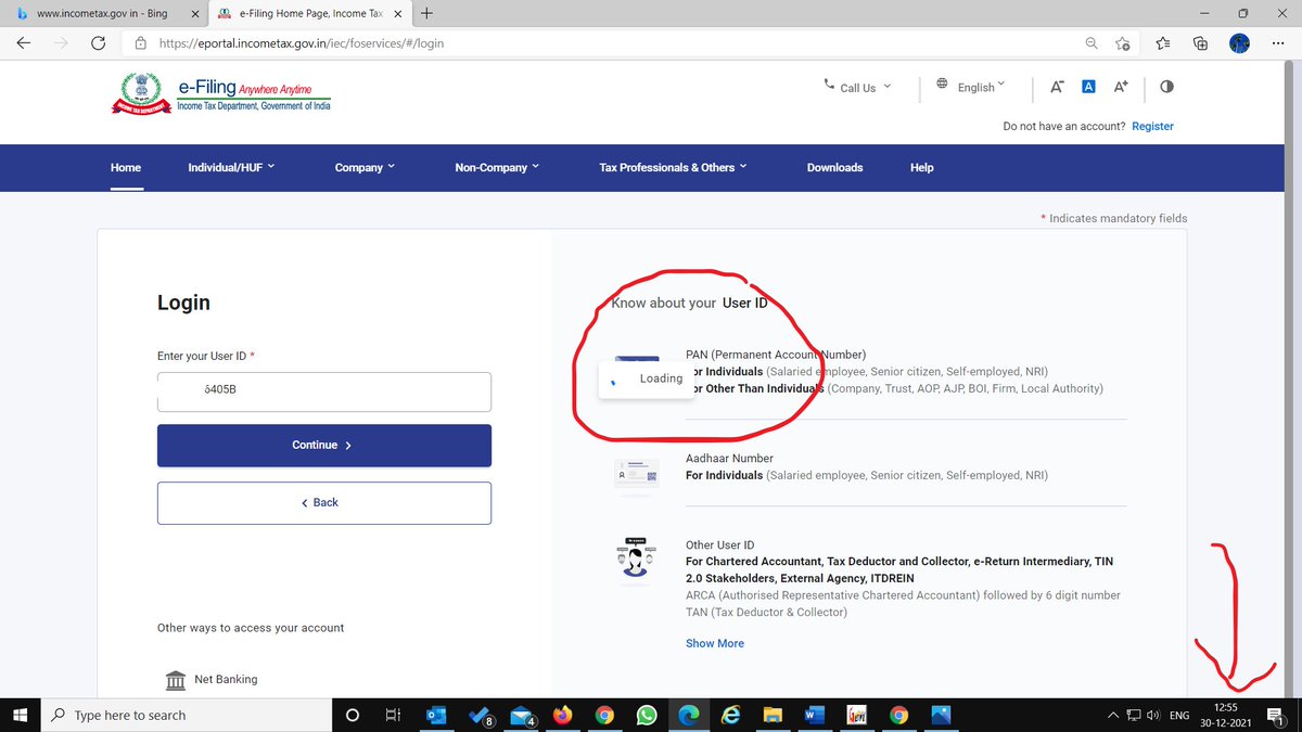 SaurinShahCA's tweet photo. @IncomeTaxIndia New Income Tax portal is not allowing log in even when tried different browsers. Kindly see the images which is continuously showing "LOADING" #InfosysTaxPortalDown #InfosysMadePortalDown https://t.co/ToVMswE2ia