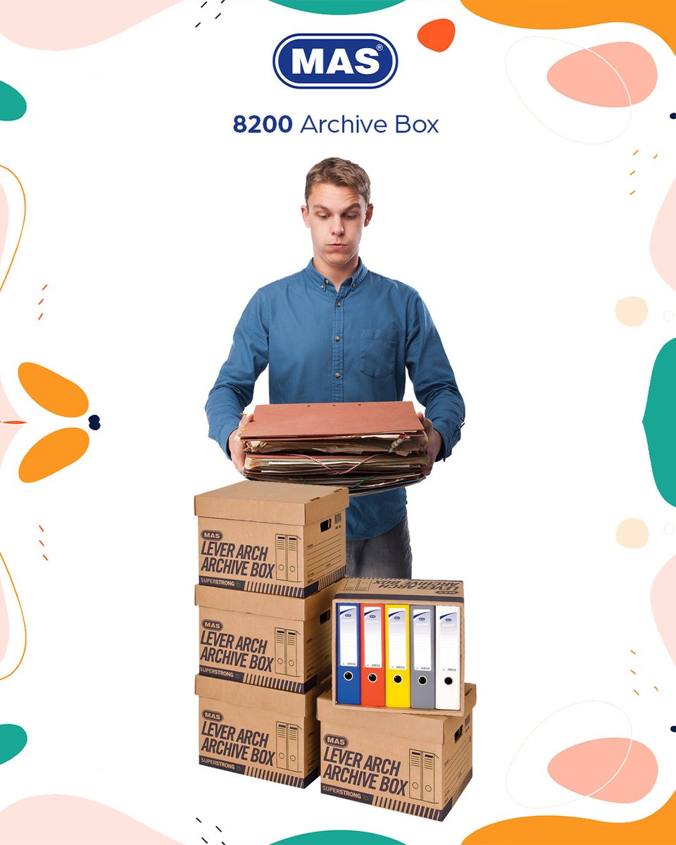 Create large spaces in your office with MAS archive boxes that allow stacking🤗

♻️Made from 100% recycled paper.

#Mas #MasOffice #OfficeProducts #Mas8200 #ArchiveBox