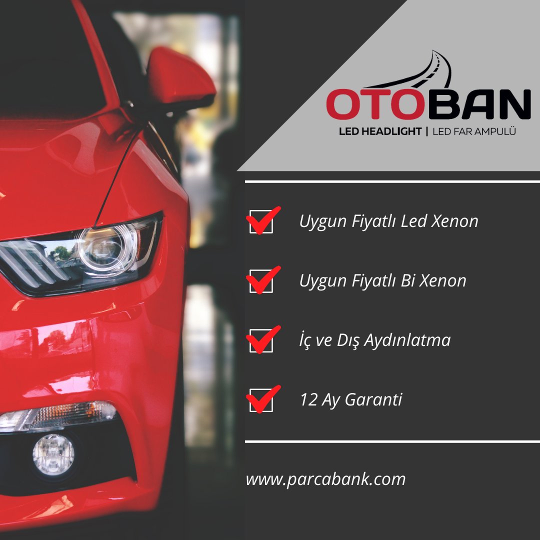 Otoban Tech ile sizde arabanızı aydınlatın. 

#h7 #h1 #h4 #h3 #h11 #d1s #d2s #d3s #d4s #sofitled #xenon

parcabank.com