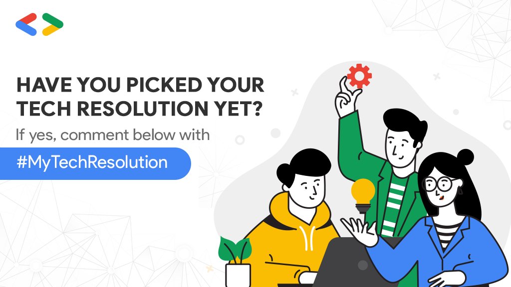 GoogleDevsIN's tweet photo. 2️⃣0️⃣2️⃣2️⃣ is almost here! Are you excited?🤩
Before we kick-start the new year, we want you to think hard about all the goals you want to accomplish in 2022. Comment below using #MyTechResolution
We’ll be picking the best ones to get featured on our handle.😎 https://t.co/U5FVFBgeu9