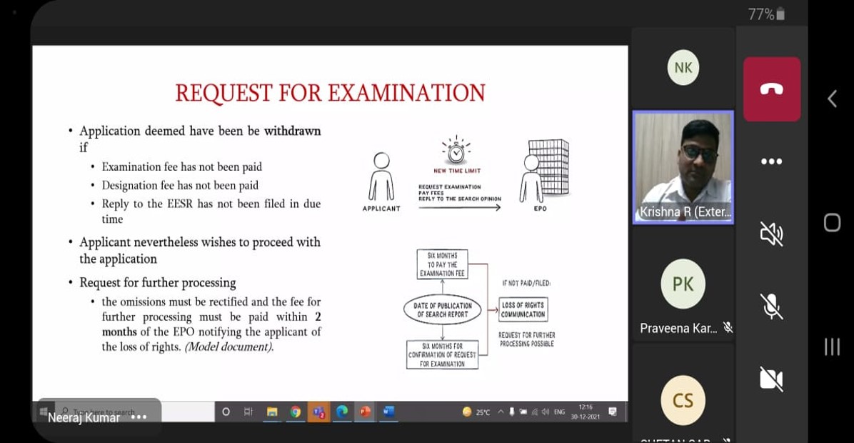 NIPERHyd's tweet photo. #AzadiKaAmritMahotsav
Glimpses of one-day #OnlineWebinar on #IntroductoryCourse of International #Patent Regimes for #MSMEs, #Startups, Industry #Professionals and #Students
@Pharmadept @mansukhmandviya @OfficeOf_MM @bhagwantkhuba @AmritMahotsav @rajneeshtingal @satishkreddy https://t.co/rLDJqqxL4N