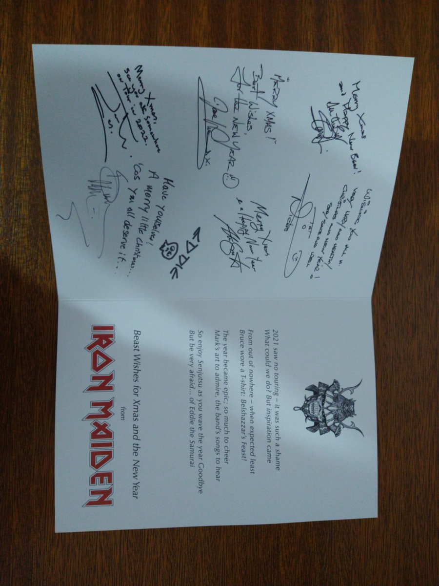 Thanks <a href="/IronMaiden/">Iron Maiden</a> and merry Christmas!