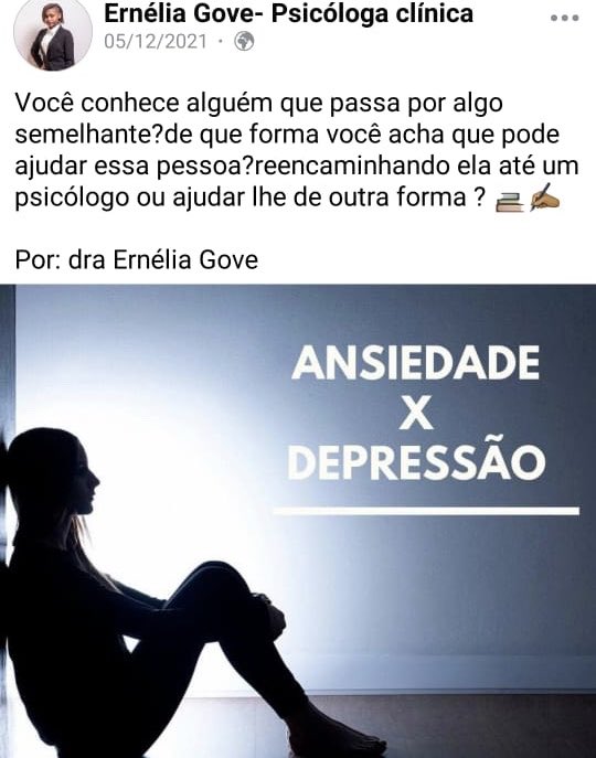 NanyProblema's tweet photo. Olá como você está ? 
Talvez exista alguém nesse momento precisando de ajuda, então já existe uma página onde melhor será publicado todo conteúdo da psicóloga Ernélia Gove. 
🙏🏽 https://t.co/LKLntZ2RDw