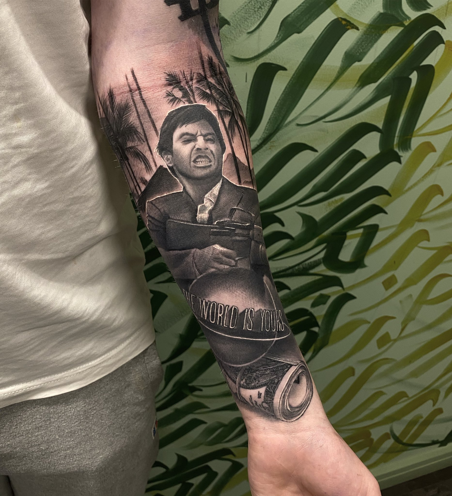BLOODΞAGLΞ on X: "Added a little background to this today for Jack!! Good man! Time to fill in some more blank space! #scarface #scarfacemovie #tattoo #tattoos #tattooed #tattoolife #ink #inked https://t.co/Qs8FUt89DB" /