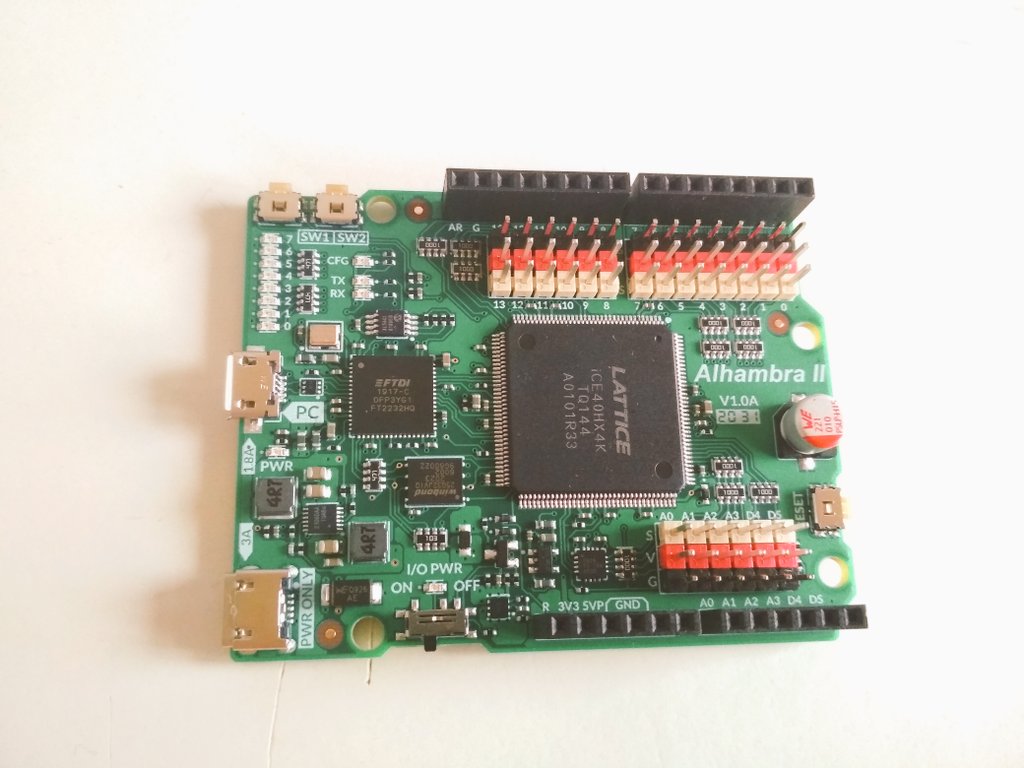 My first #FPGA board is the Alhambra II from <a href="/Alhambra_bits/">alhambrabits</a>!