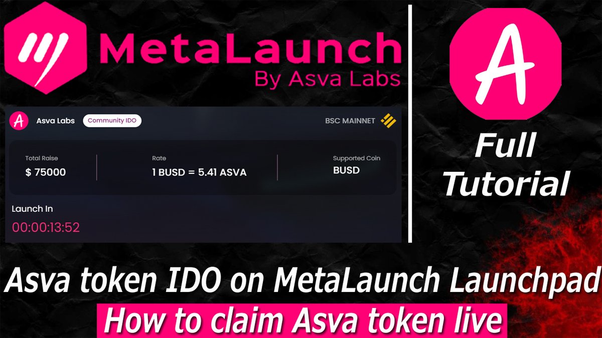TechHelpInHind2's tweet photo. COMING LIVE AT 6.26PM-IST TODAY FOR:
Asva token IDO on MetaLaunch Launchpad – How to claim Asva token live update by Tech Help In Hindi
https://t.co/6EQZwVIDnK
TELEGRAM- https://t.co/kqgOasyEXE
#asva #asvatoken #asvatokenlisting #metalaunch #pancakeswap #techhelpinhindi https://t.co/YIGYoHF9Oc