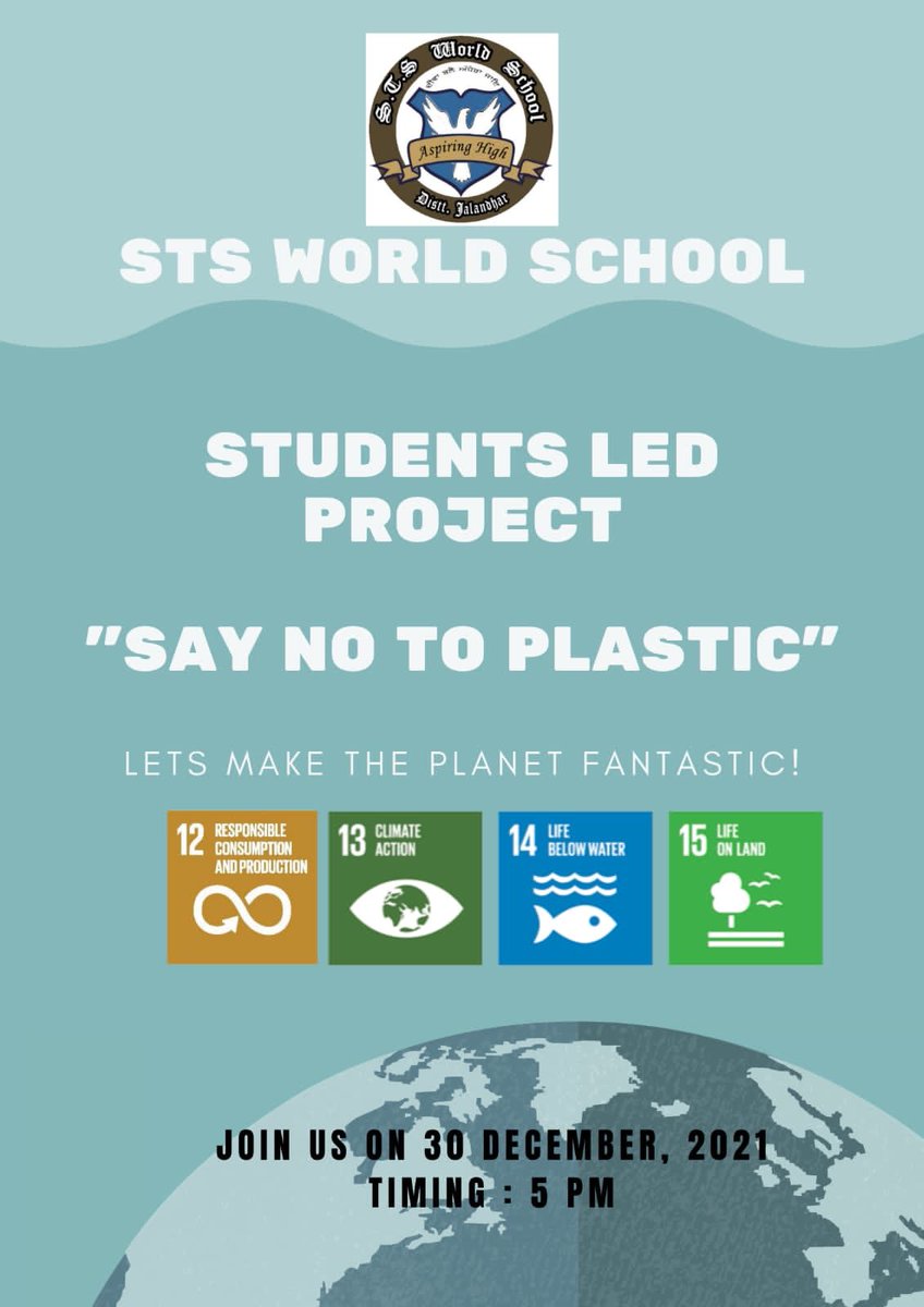 Meena07471409's tweet photo. “A step toward better tomorrow”
    ❌SAY NO TO PLASTIC ❌
#STSIANS Students Led Project showcase webinar 💻📖.

 @STSWSRAJGOMAL @RiseUp4SDGs @cbseindia29 @Prabhjo60556013 @musicadc2013 https://t.co/k9FEU06ygl
