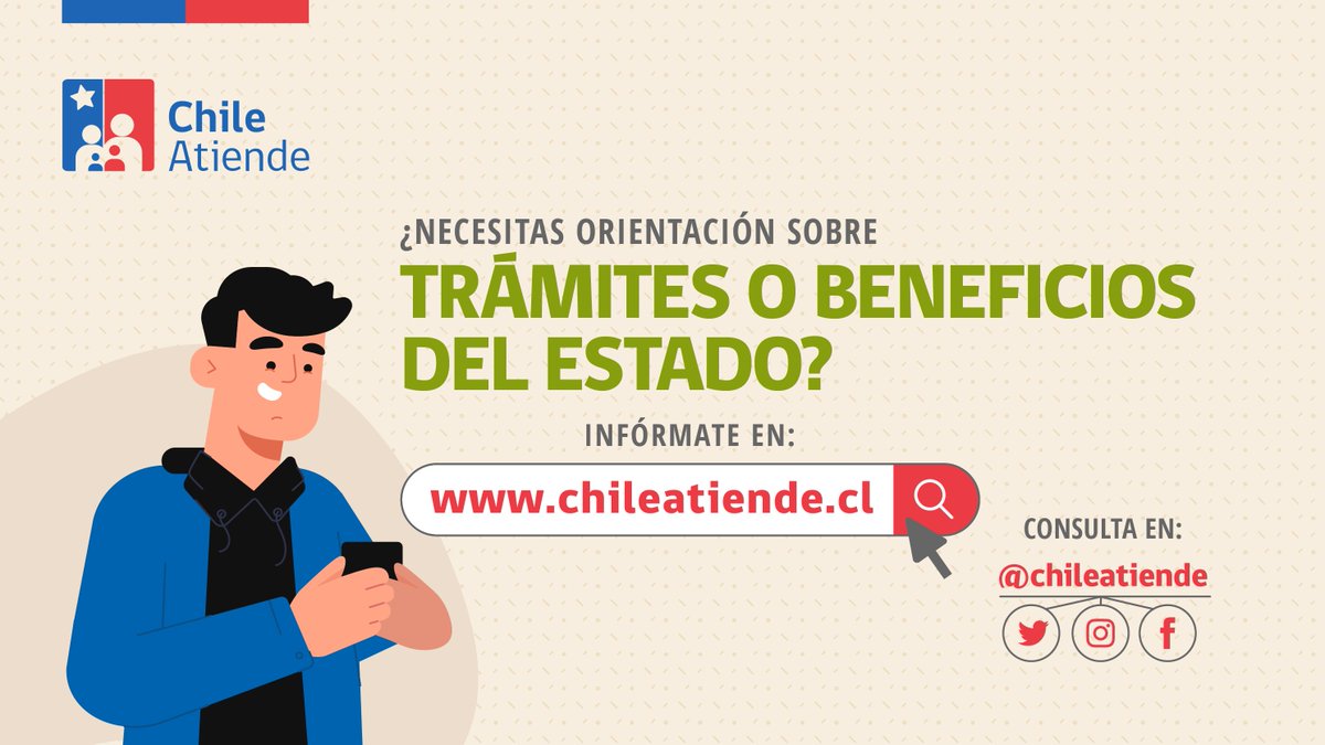 ¡Haz tus trámites en línea 📲💻 en chileatiende.cl! #FelizJueves

Si tienes que asistir a una de las sucursales #ChileAtiende a lo largo del país, revisa cuál es la más cercana aquí 👉 bit.ly/3I7RZ6h
